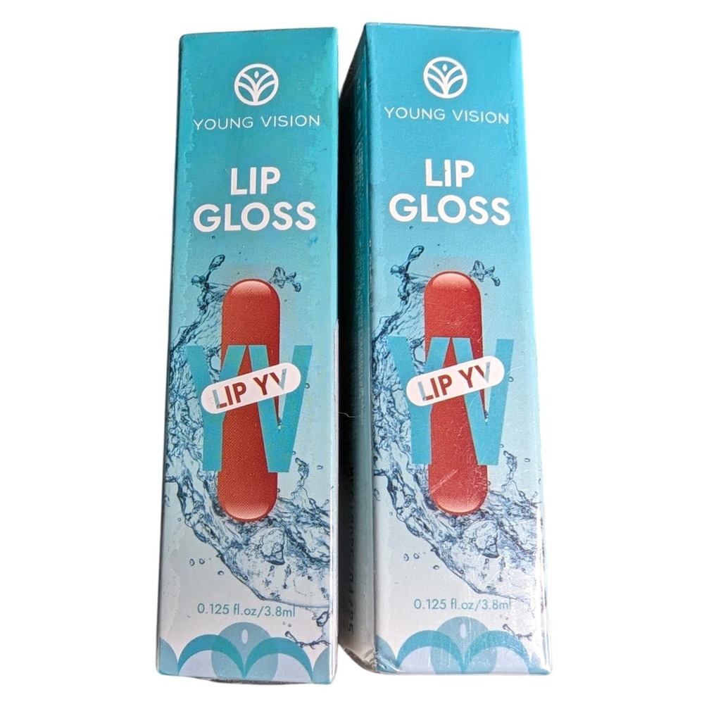 Young Vision Lip Gloss 01 Clear High Shine Hydrating Lip Oil 2 Pack Cruelty Free